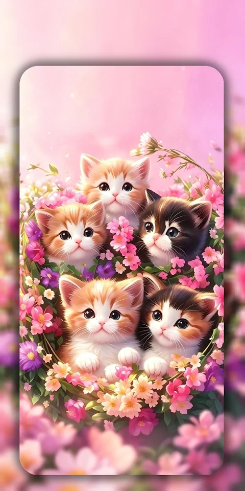 Cute Cat Wallpaper Live HD 4K screenshot